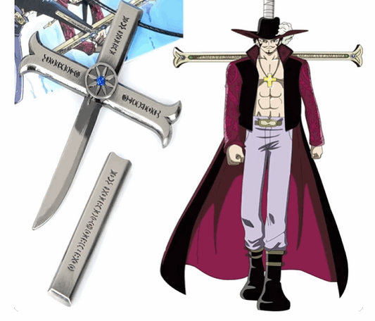 Dracule Mihawk's Black Sword Necklace & KeyChain Anime Finds