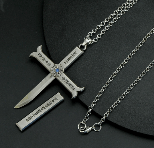 Dracule Mihawk's Black Sword Necklace & KeyChain Anime Finds