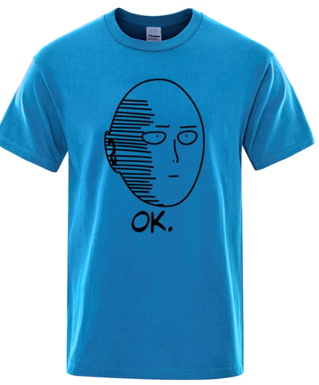 Saitama "Ok" T-Shirt - One Punch Man Anime Finds