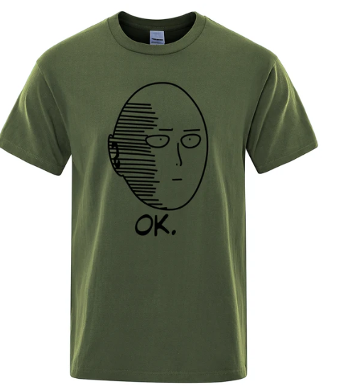 Saitama "Ok" T-Shirt - One Punch Man Anime Finds