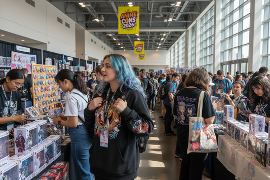 Fans browse exclusive merchandise and cosplay fashion at anime cons 2026 for collectors and enthusiasts