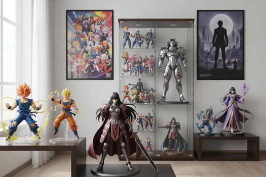 Anime popular categories showcased with collectible figures, character posters, and cosplay inspiration for fans and collectors
