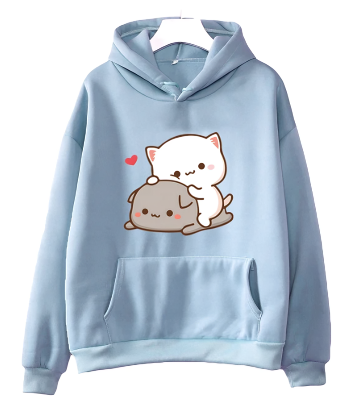 Cute Cat Hoodie - Mochi Peach And Goma Anime Finds