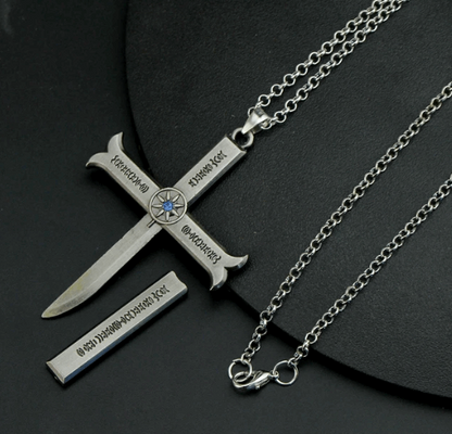 Dracule Mihawk's Black Sword Necklace & KeyChain Anime Finds