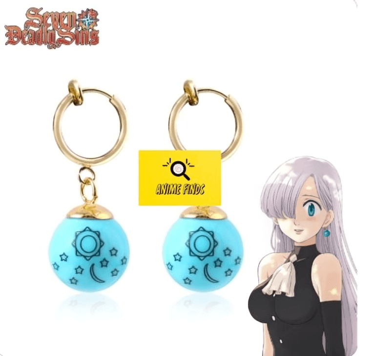 Elizabeth Liones Earrings & Necklace Pendant - Seven Deadly Sins Anime Finds