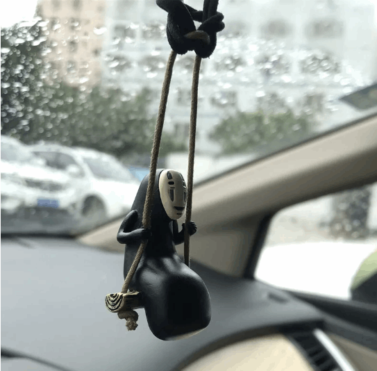 Faceless Man From Spirited Away - Car Pendant Anime Finds