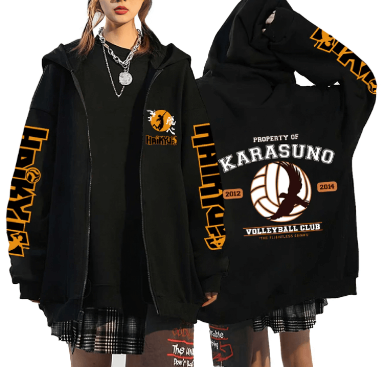 Haikyuu Zip Up Hoodies Anime Finds