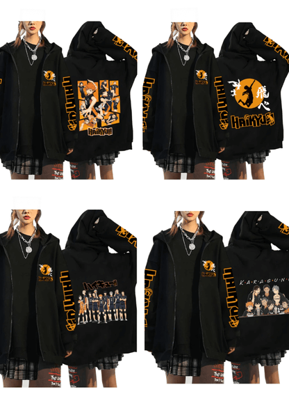Haikyuu Zip Up Hoodies Anime Finds