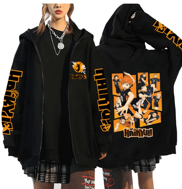 Haikyuu Zip Up Hoodies Anime Finds