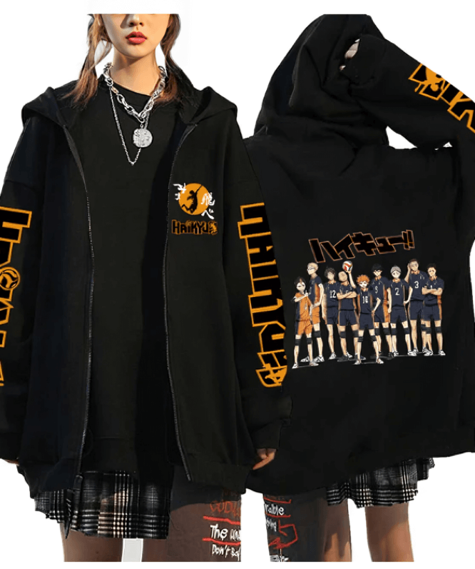 Haikyuu Zip Up Hoodies Anime Finds