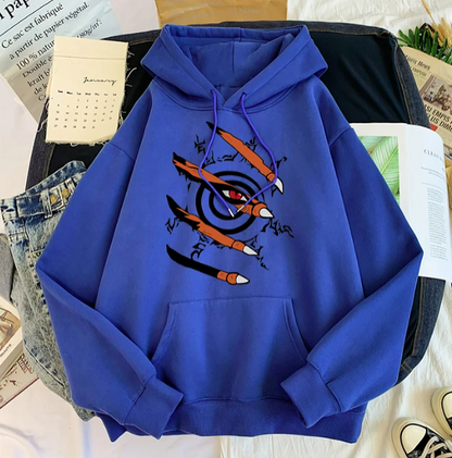 Kurama Sealed Mark Hoodie - Naruto Anime Finds