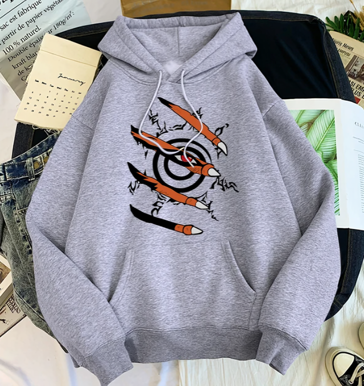 Kurama Sealed Mark Hoodie - Naruto Anime Finds