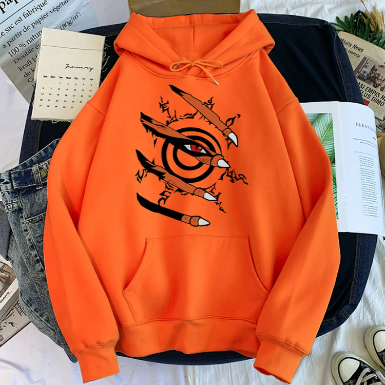 Kurama Sealed Mark Hoodie - Naruto Anime Finds
