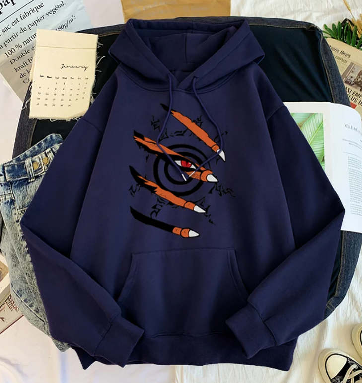 Kurama Sealed Mark Hoodie - Naruto Anime Finds