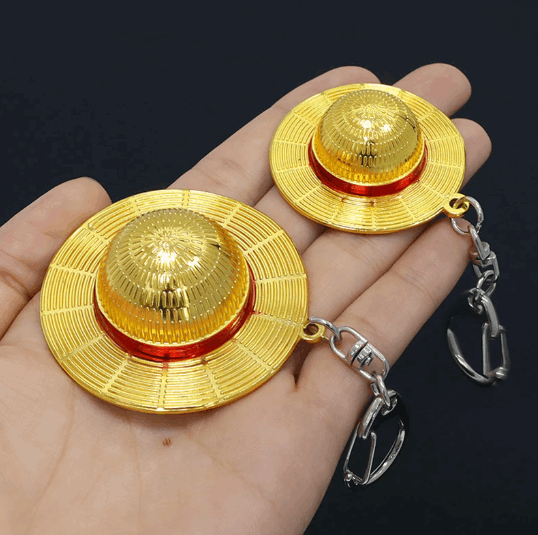 Luffy's Strawhat Keychain - One Piece Anime Finds