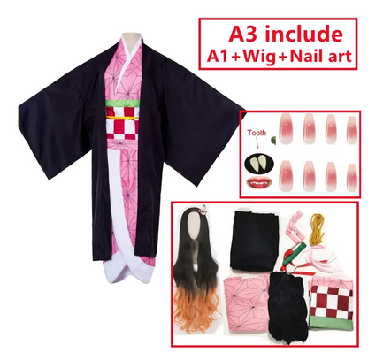 Nezuko Cosplay Costume Outfit, Adults & Kids - Demon Slayer Anime Finds