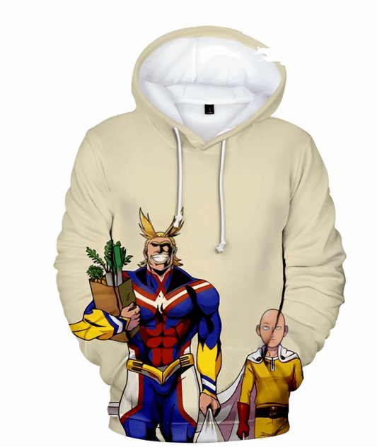 Saitama & All Might Hoodie Anime Finds