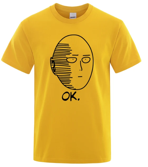 Saitama "Ok" T-Shirt - One Punch Man Anime Finds
